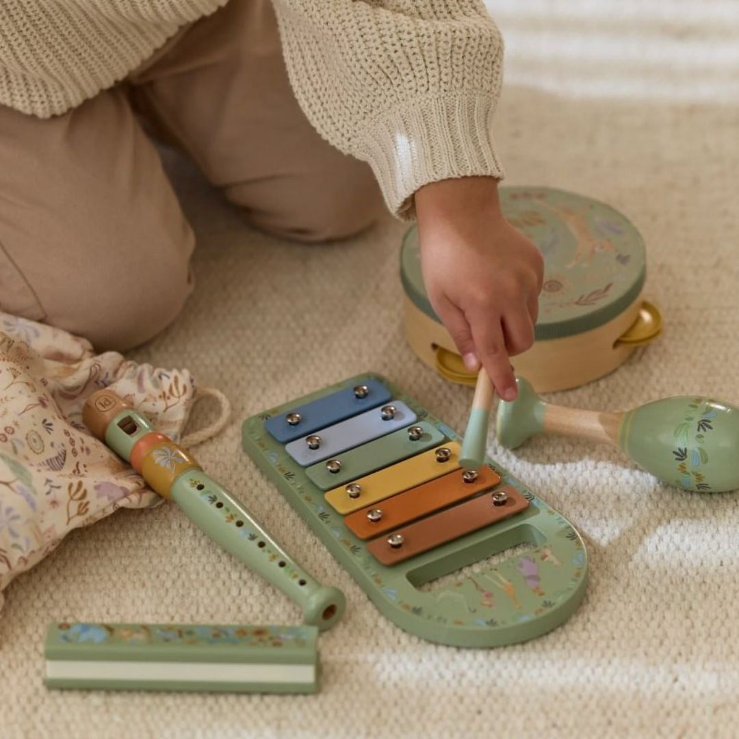 Little Dutch® Set musicale Safari Friends Green