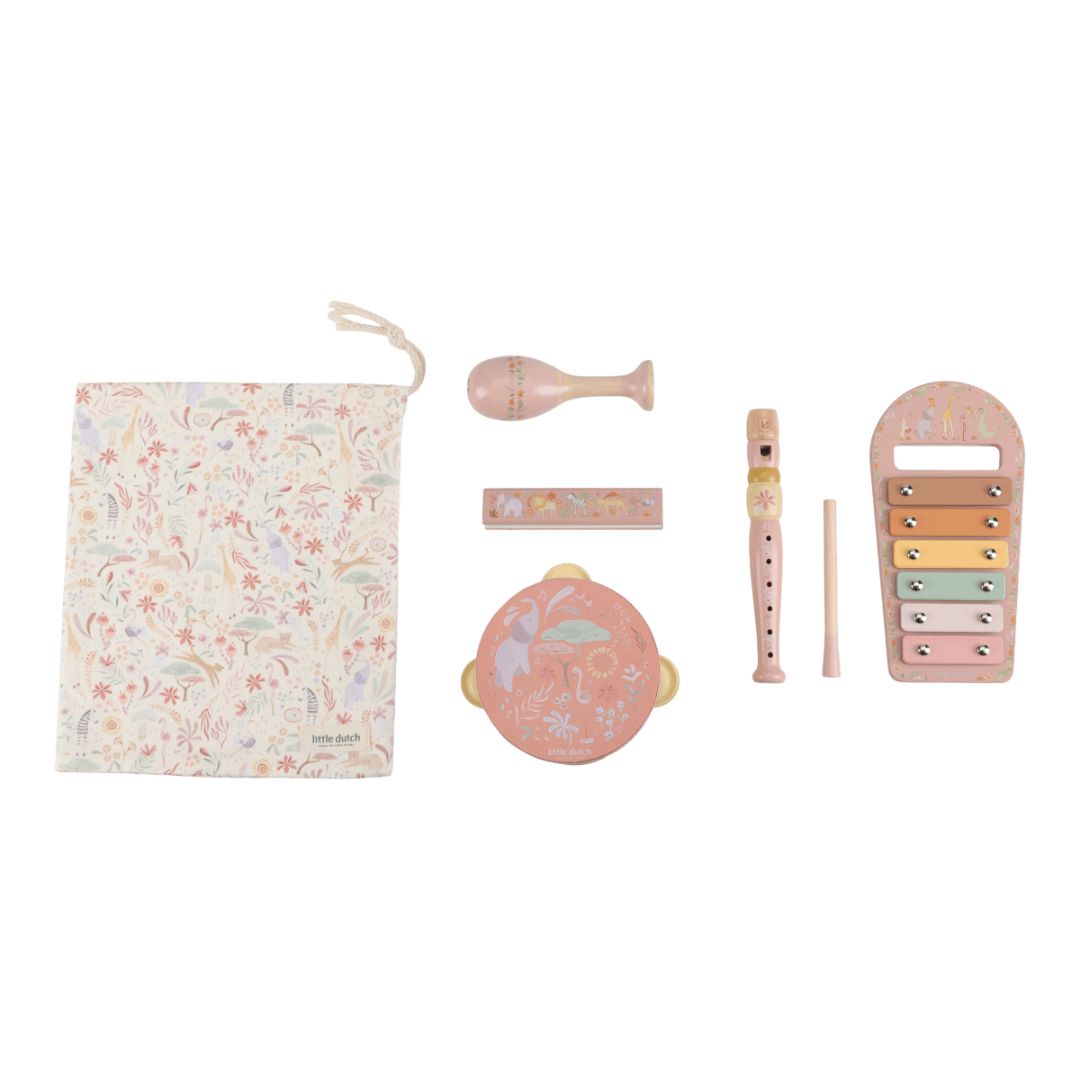 Little Dutch® Set musicale Safari Friends Pink