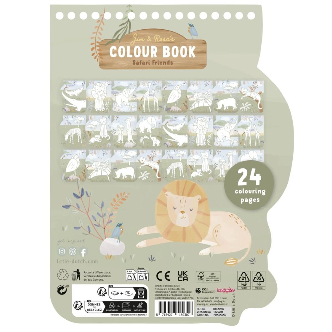 Little Dutch® Safari Friends Coloring Book
