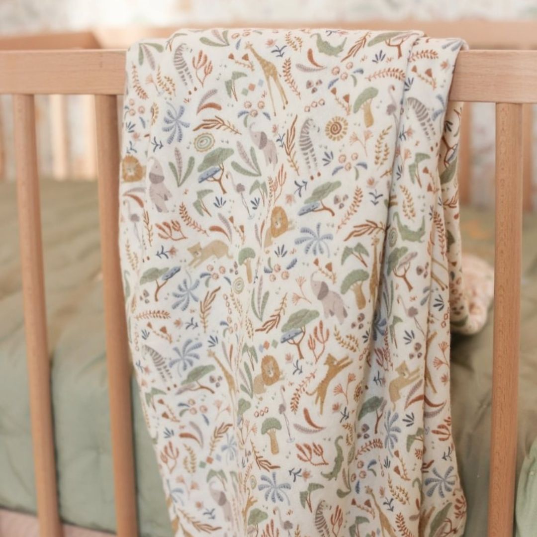 Little Dutch® Musselin-Wickeldecke Safari Wonders 120x120