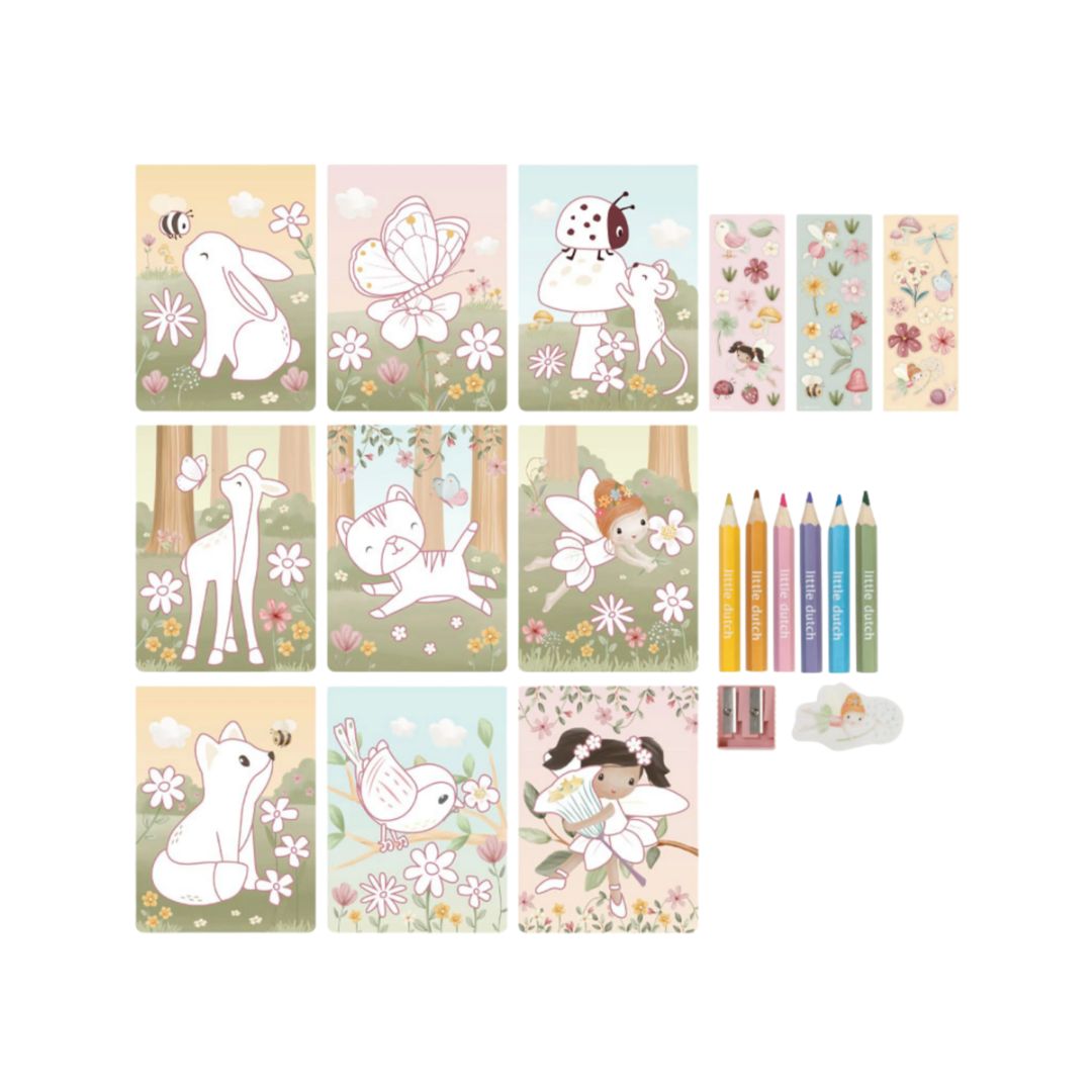 Little Dutch® Coloring Set Rosa Fairy Garden