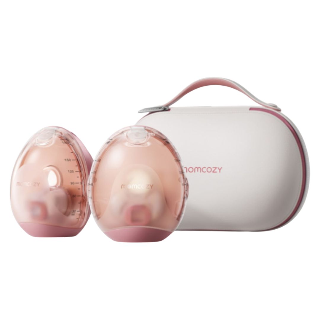 Momcozy® Air One Ultra-Slim Dvojna električna prsna črpalka Hands-Free za dojenje Red