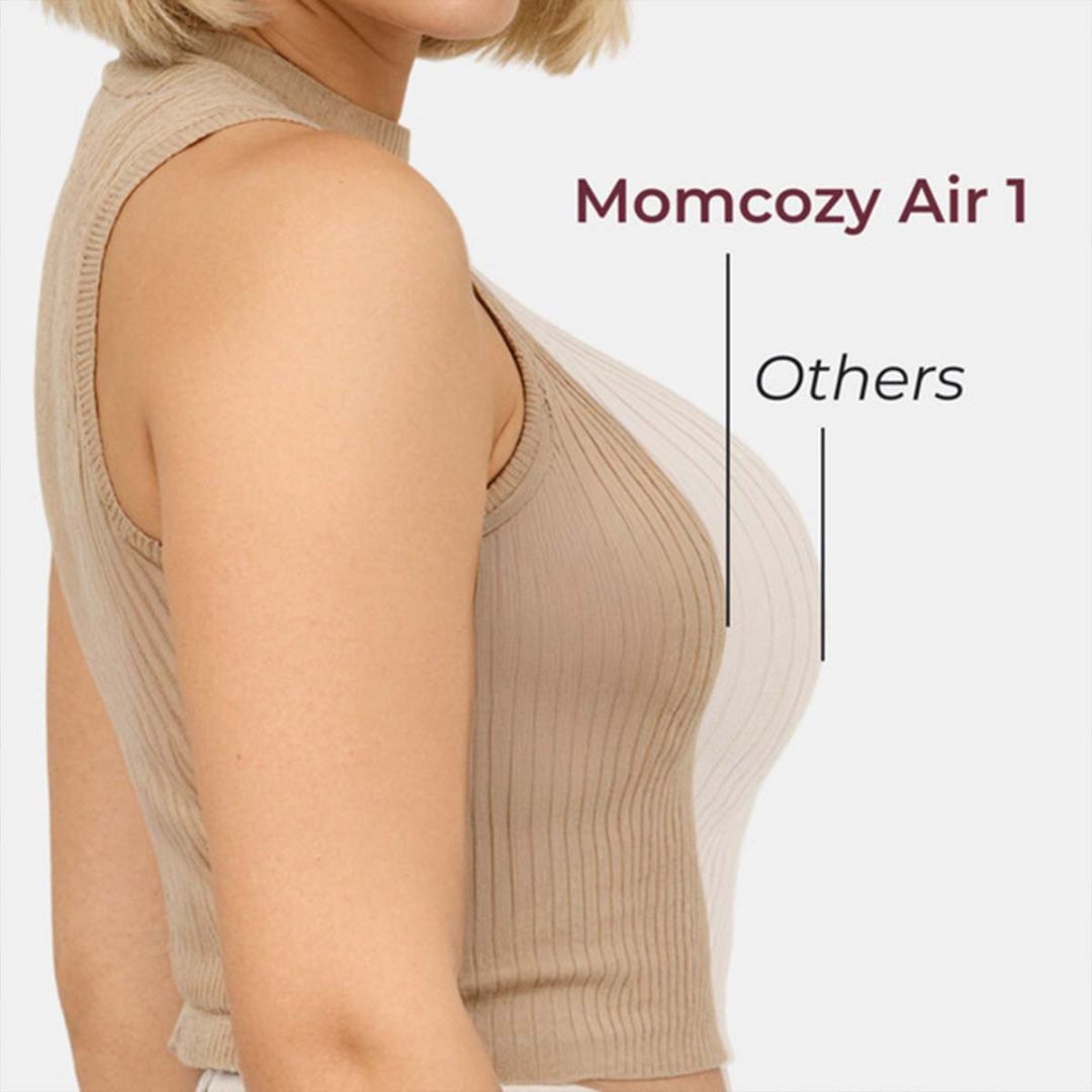 Momcozy® Air One Ultra-Slim Dvojna električna prsna črpalka Hands-Free za dojenje Red