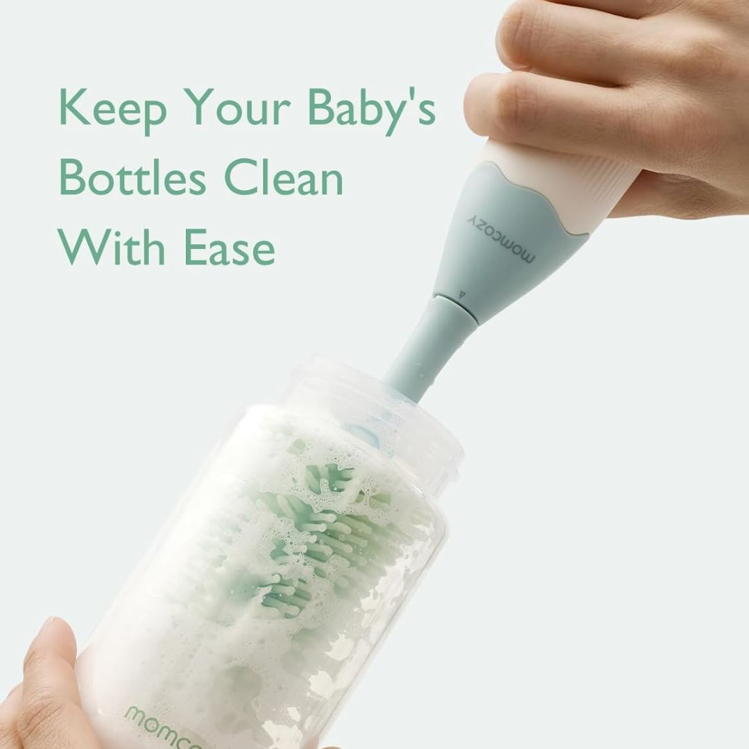 Momcozy® Komplet ščetk Push-Press za čiščenje stekleničk Green - Komplet ščetk Push-Press čiščenje stekleničk Green