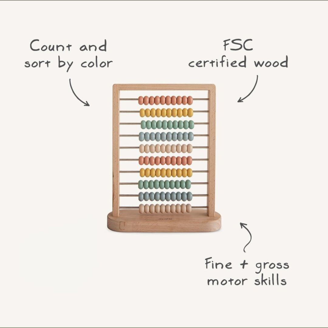 Mushie® Abakus iz lesa Mushie