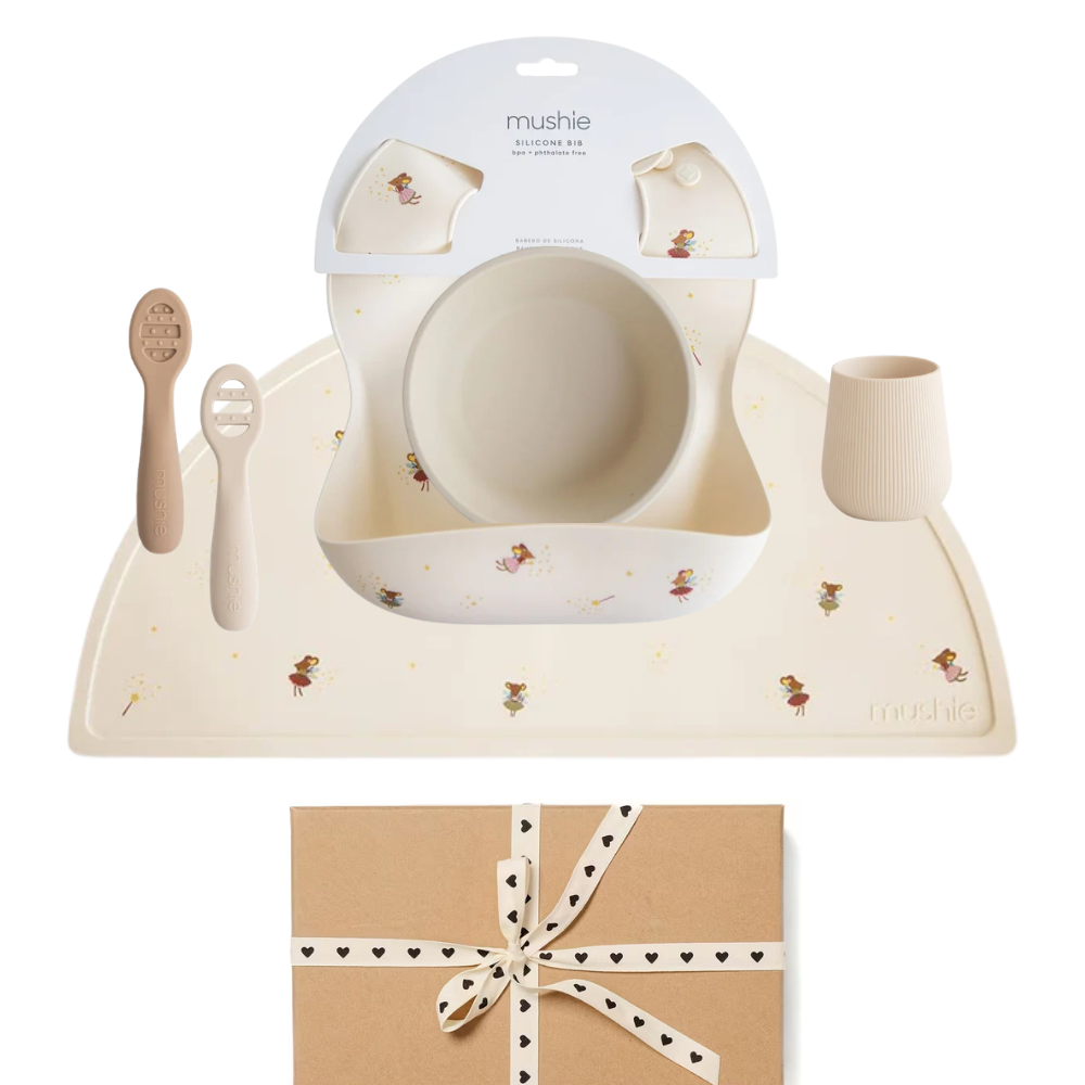 Mushie® Komplet za prvo hranjenje Fairy Mice Mushie