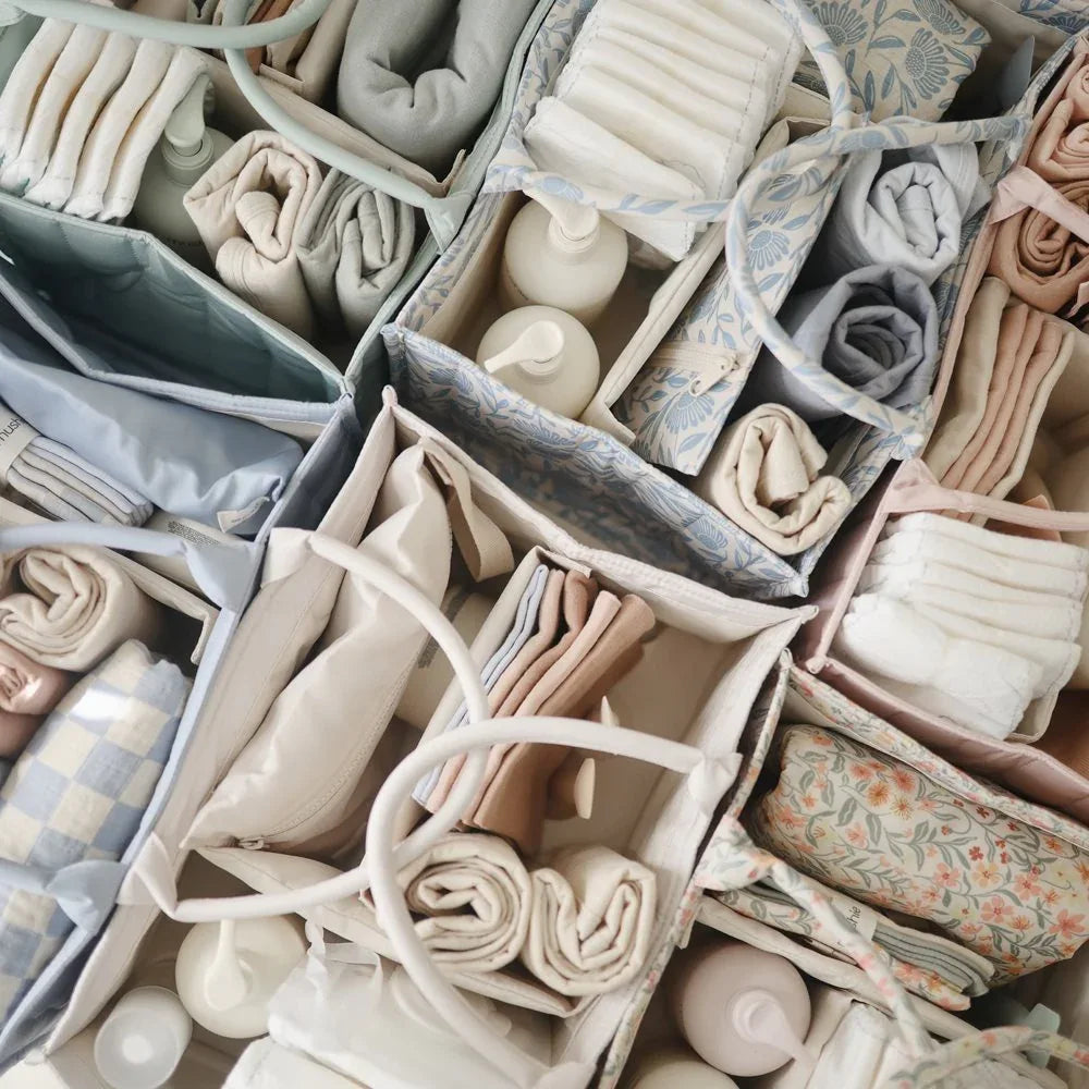 Mushie® Organizator za pleničke Pastel Blooms Mushie