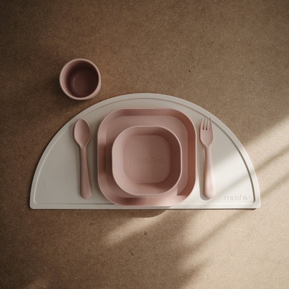 Mushie® Dinnerware Set 3-Piece Blush