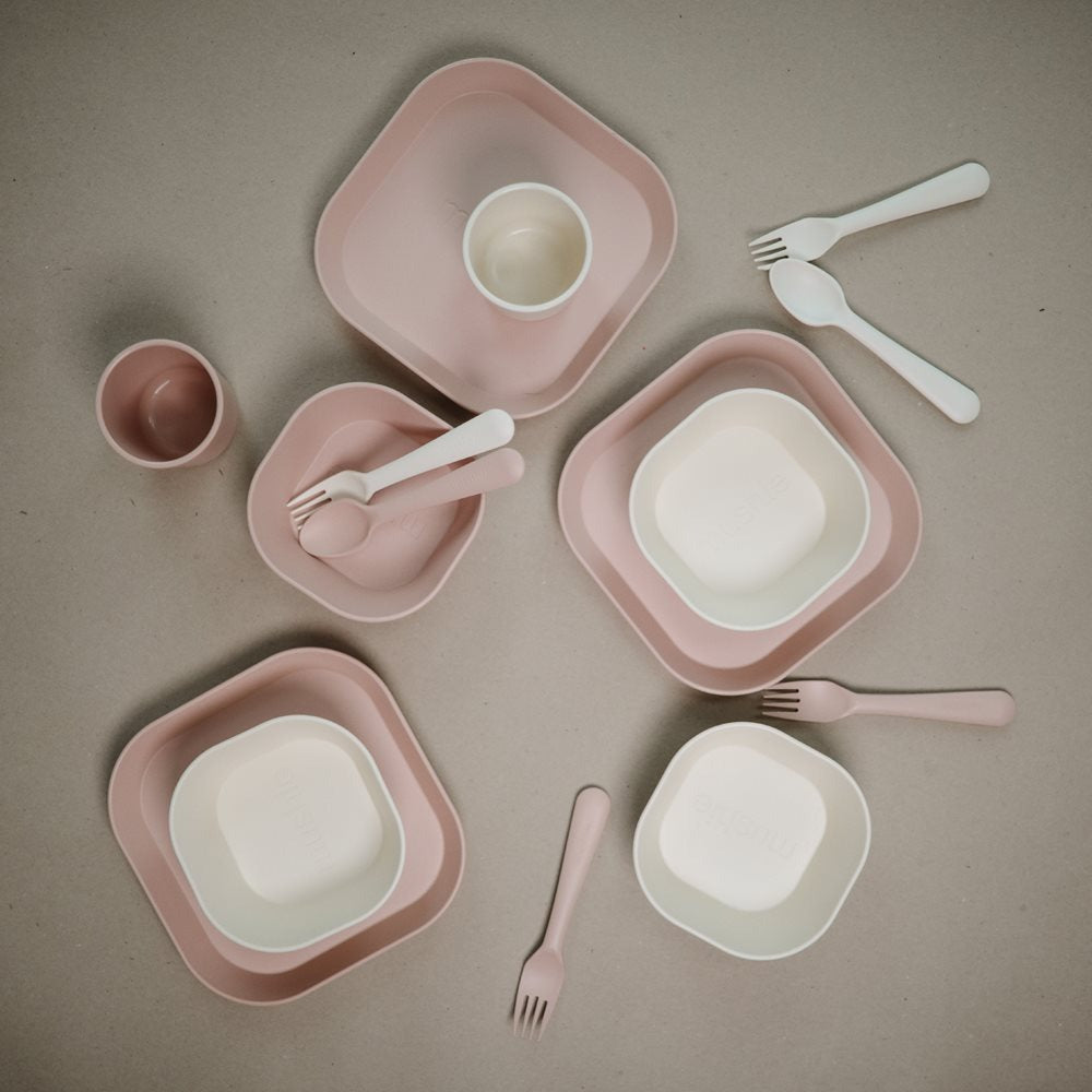 Mushie® Dinnerware Set 3-Piece Blush
