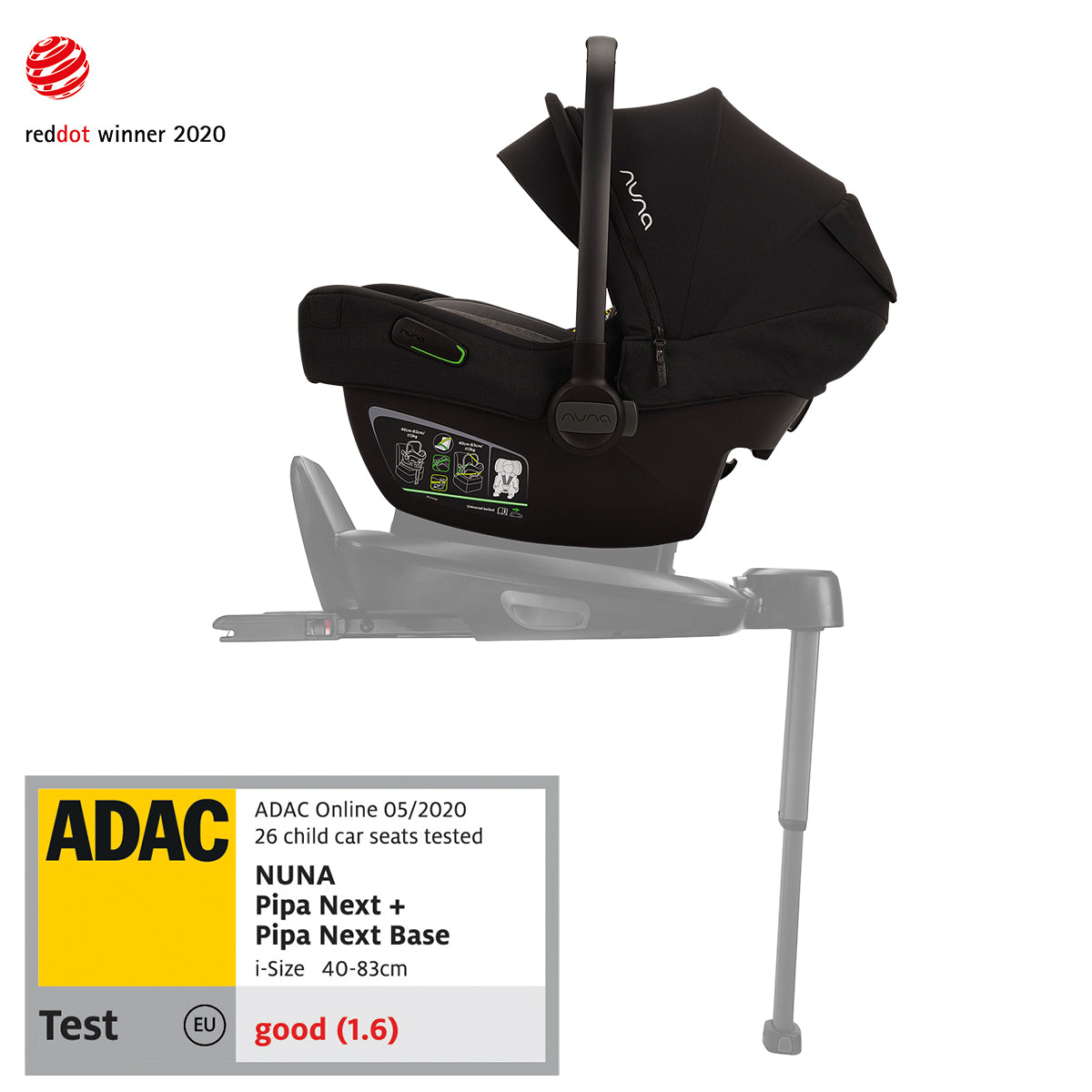 Nuna® Otroški voziček 3v1 Mixx™ Next + Pipa™ Next Caviar Nuna