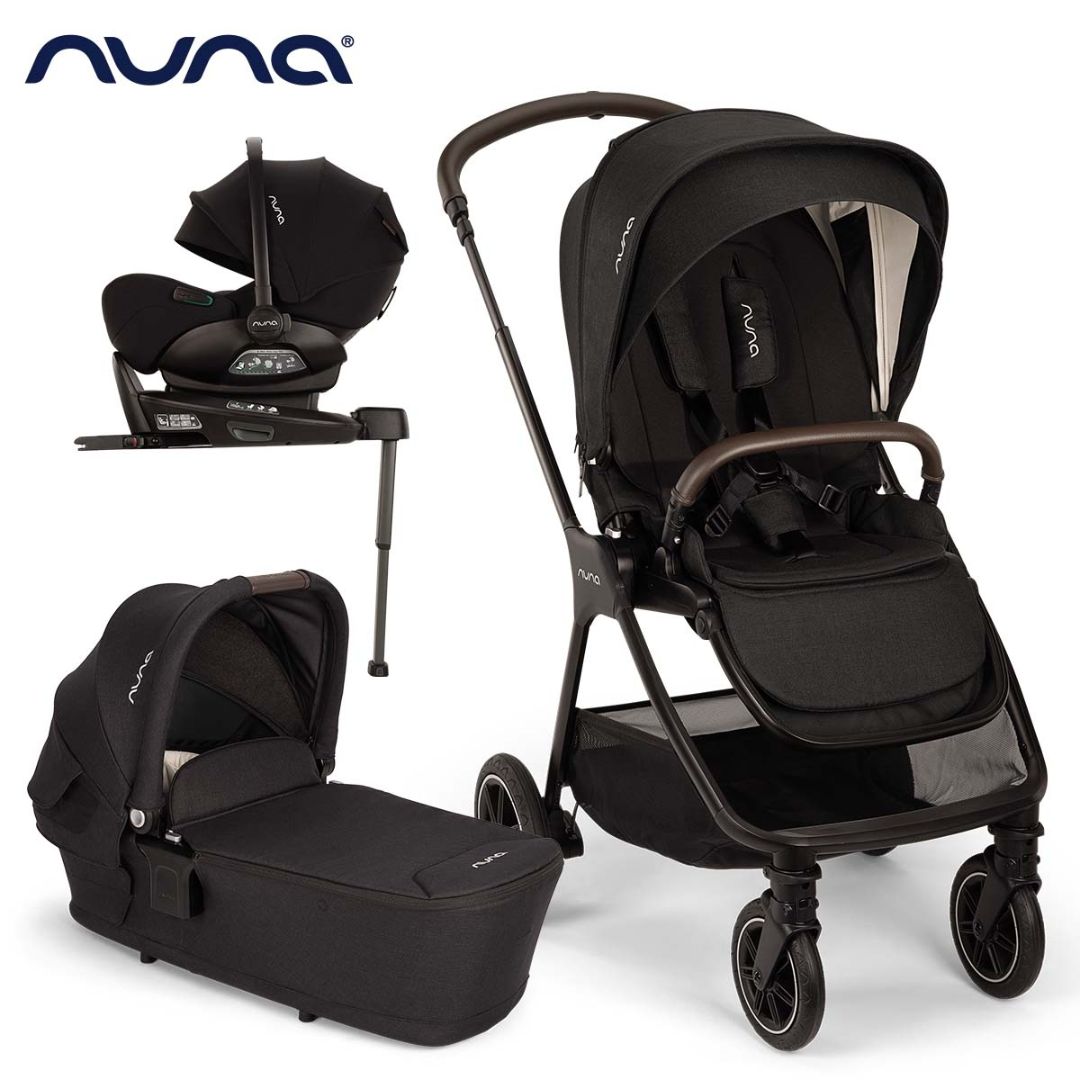 Nuna® Otroški voziček 4v1 Triv™ Next + Lytl™ + Arra™ Flex Caviar + Isofix baza Next