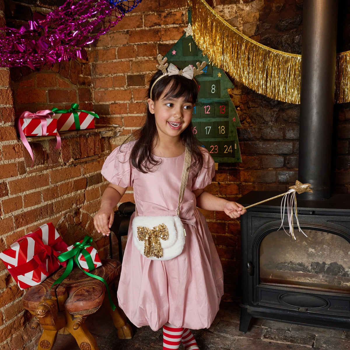 Rockahula® Obroč za lase Magical Golden Reindeer – slika 3