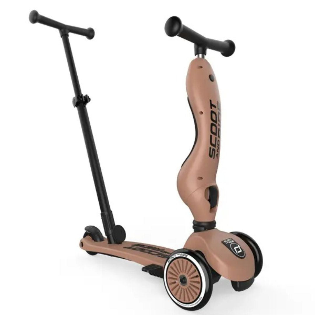 Scoot & Ride® Highwaykick 1 – Draisinne & Trottinette 2-en-1 Mocha