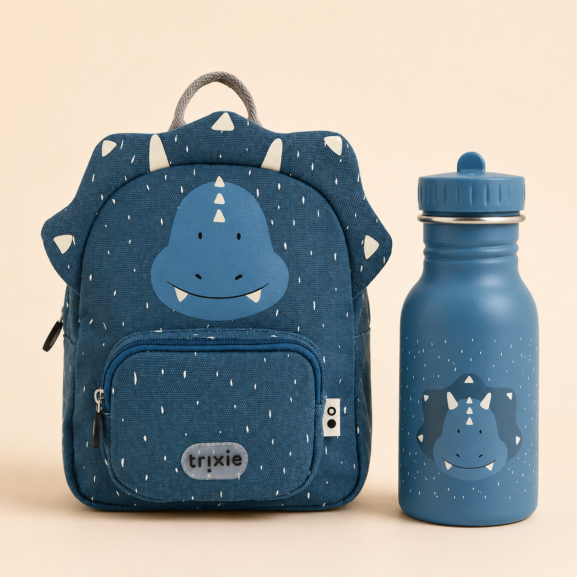 Trixie Baby® Set nahrbtnik MINI in steklenička 350ml Mr. Triceratops Trixie Baby