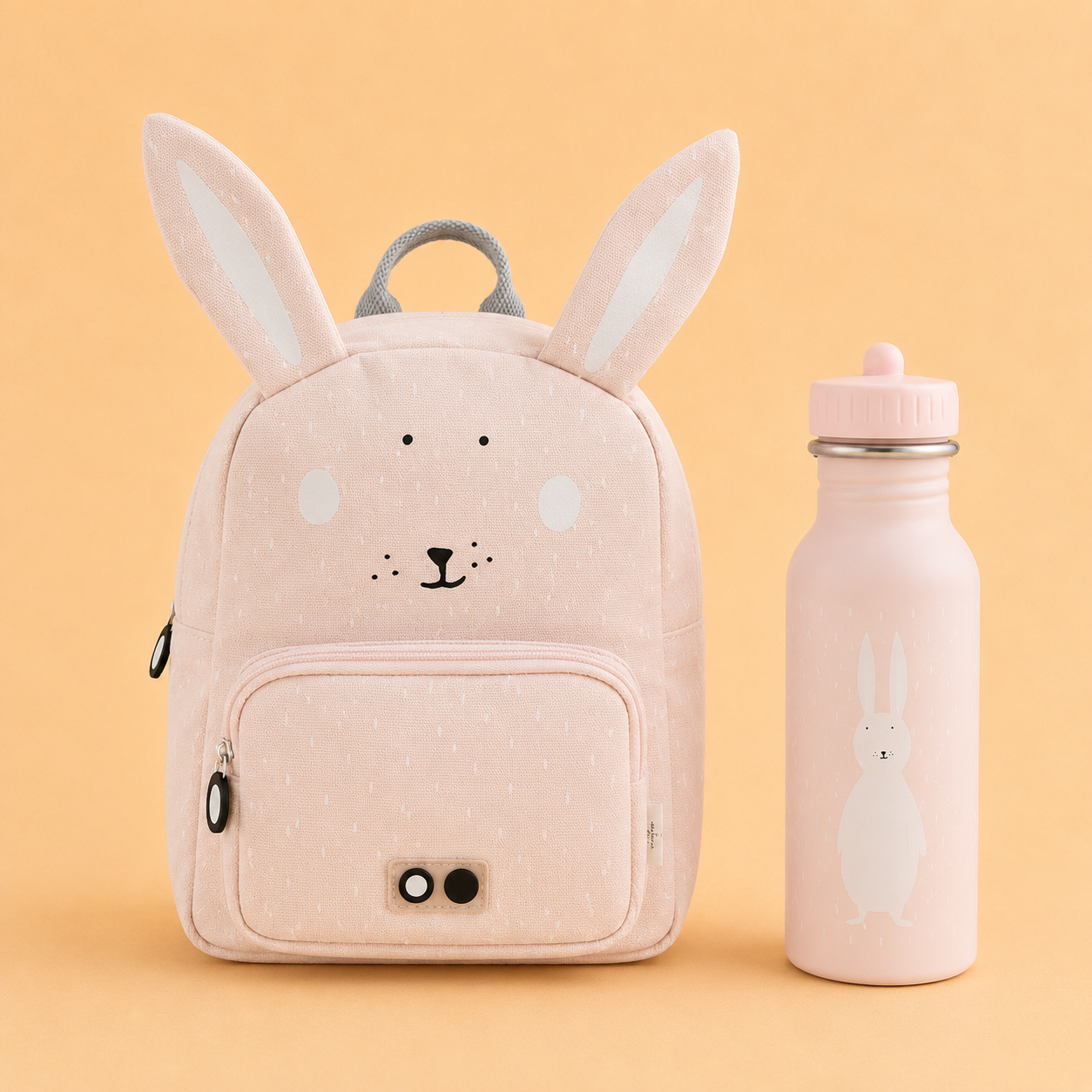 Trixie Baby® Set zainetto e borraccia 500ml Mrs. Rabbit