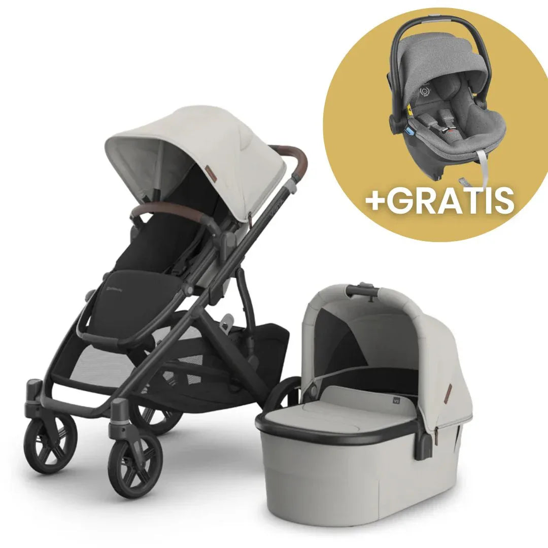 UPPAbaby® Voziček s košaro 2v1 Vista V3 Savannah + GRATIS lupinica MESA I-SIZE 0+ Gregory UPPAbaby