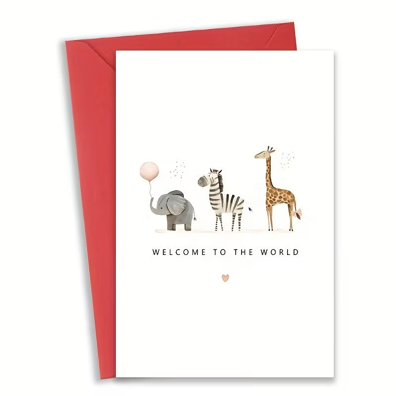 Felicitare cu plic 10x15cm Welcome to the World Safari OTHR