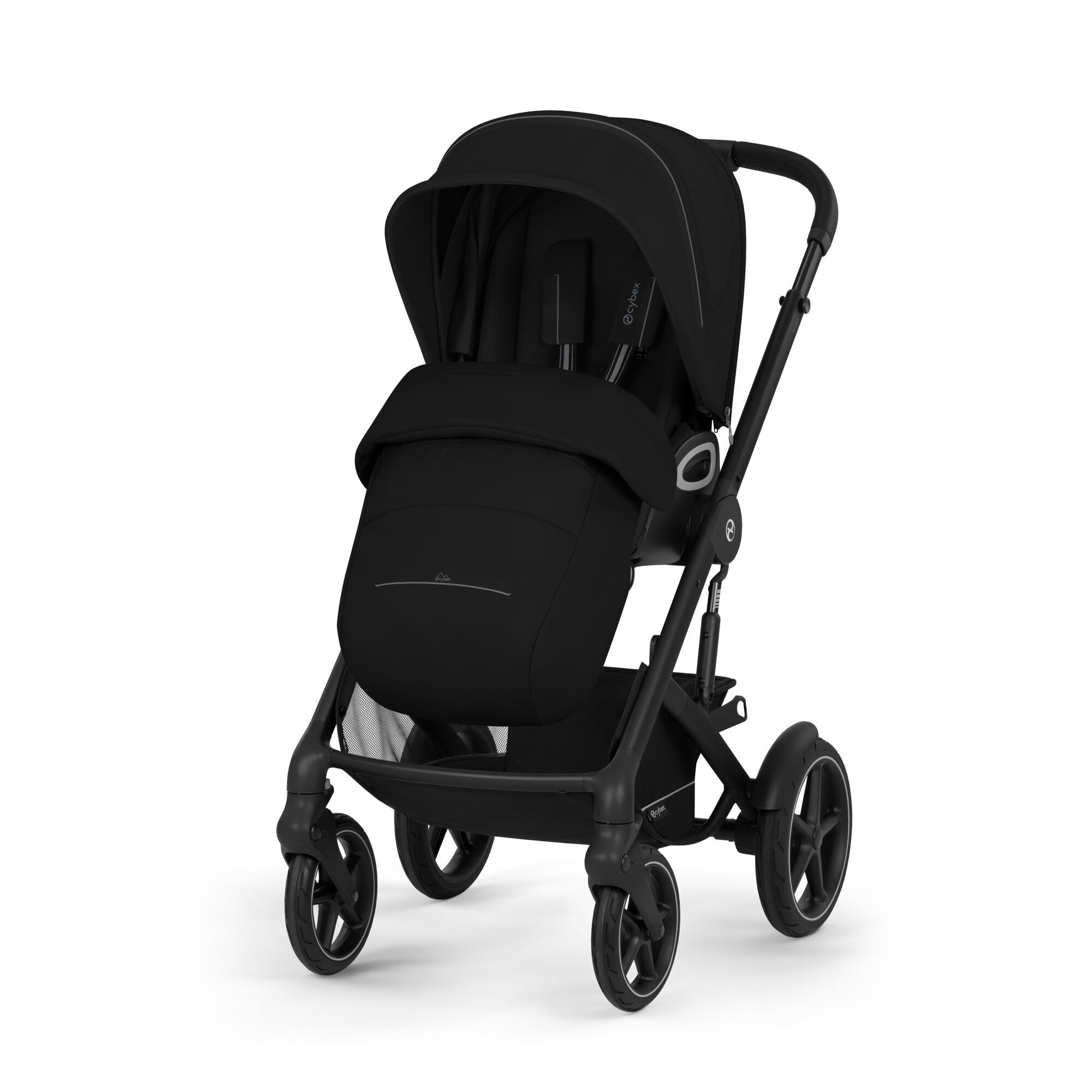 Cybex® Otroški voziček Talos S LUX (0-22 kg) Moon Black (Black Frame) Cybex