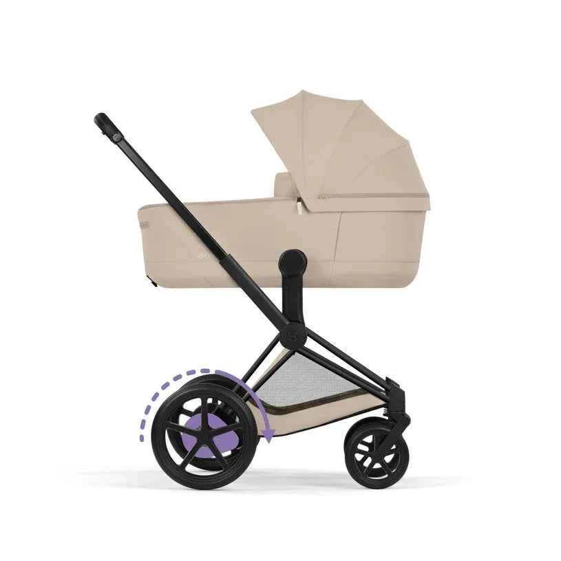 Cybex Platinum e-Priam 2-in-1 Stroller with Foldable Carry Cot Comfort Cozy Beige
