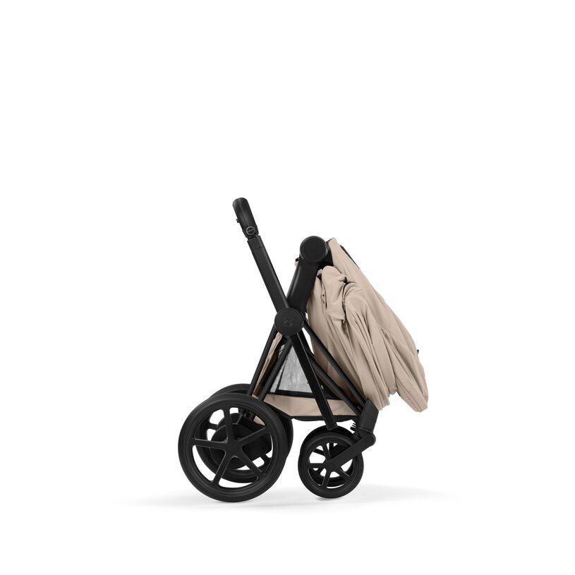 Cybex Platinum® Otroški voziček s zložljivo košaro 2v1 e-Priam™ Comfort Cozy Beige | Matt Black Cybex Platinum