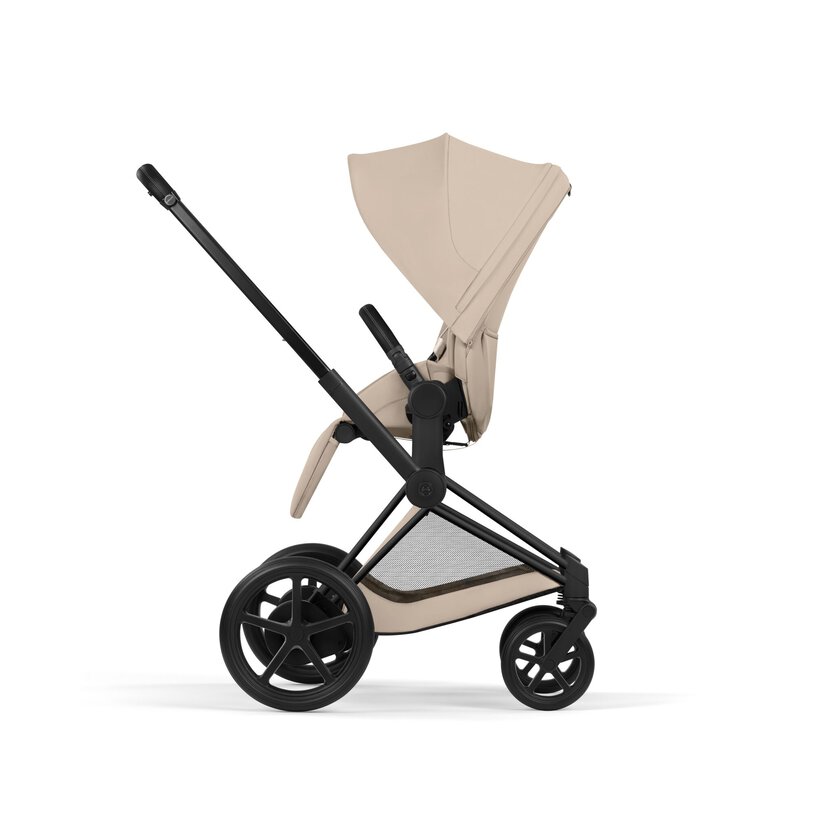 Cybex Platinum® Otroški voziček s zložljivo košaro 2v1 e-Priam™ Comfort Cozy Beige | Matt Black Cybex Platinum