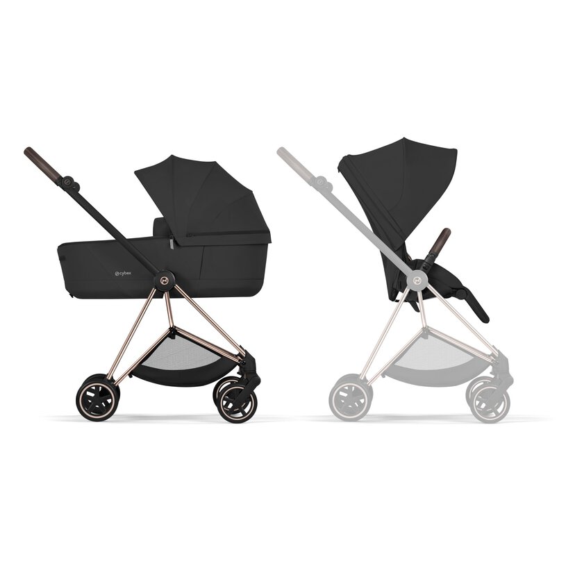 Cybex Platinum® Otroški voziček s zložljivo košaro 2v1 Mios™ Comfort Sepia Black | Rosegold Cybex Platinum