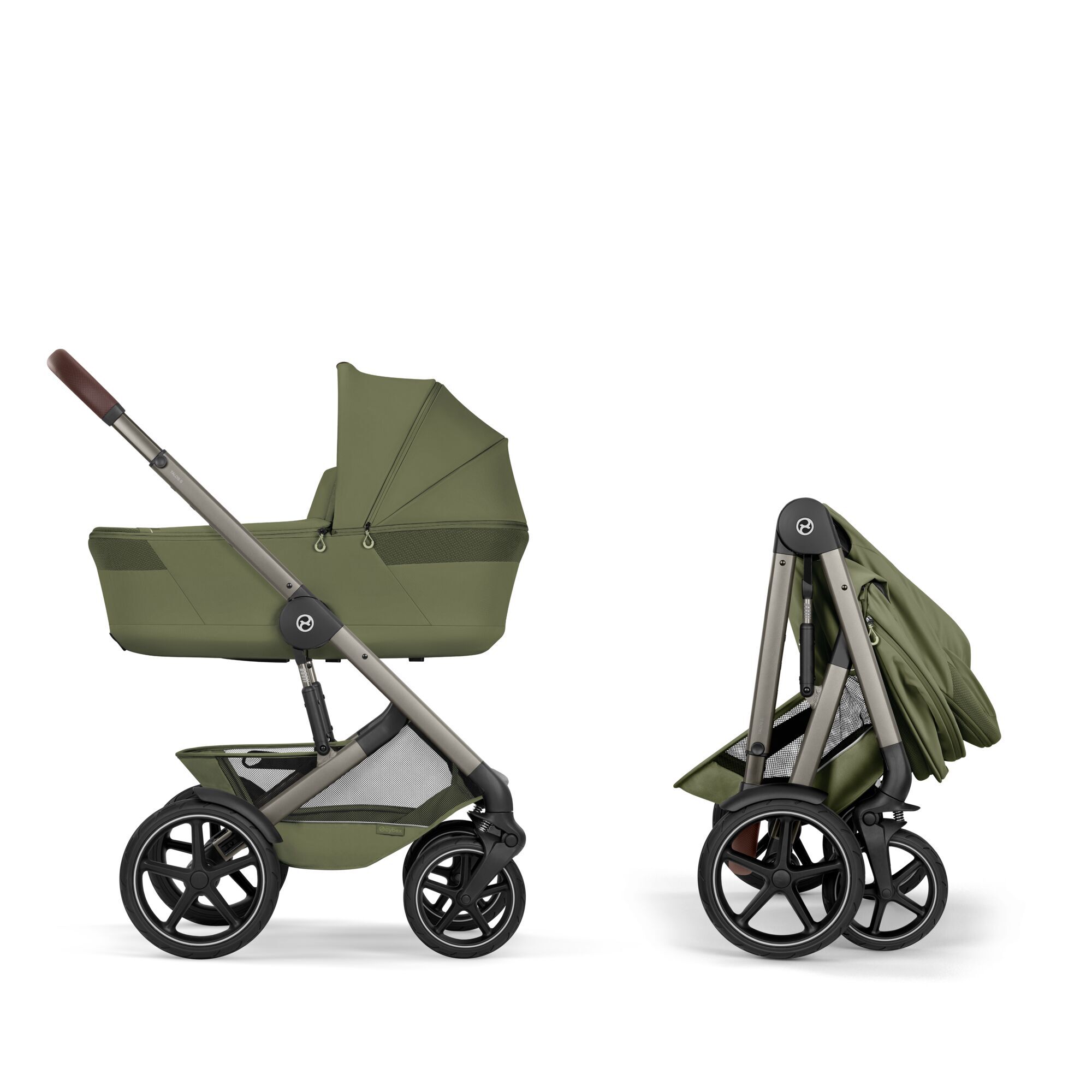 Cybex® Talos™ S Lux Stroller Moss Green (Taupe Frame)