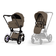 Cybex Platinum® Otroški voziček s zložljivo košaro 2v1 e-Priam™ Comfort Coconut Brown | Matt Black Cybex Platinum