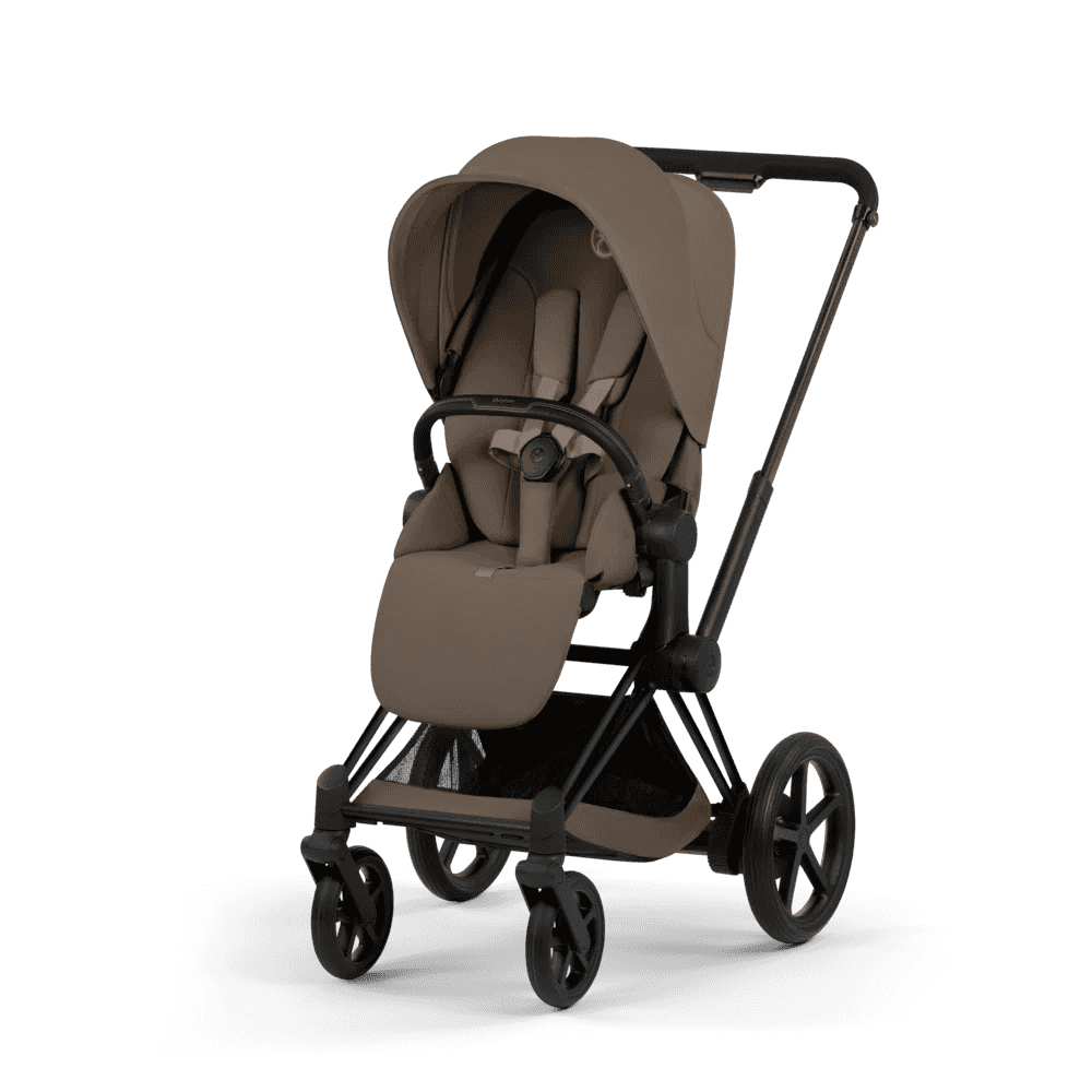 Cybex Platinum® Otroški voziček s zložljivo košaro 2v1 e-Priam™ Comfort Coconut Brown | Matt Black Cybex Platinum