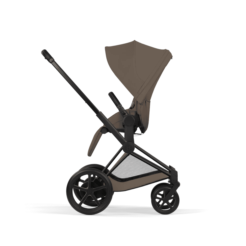 Cybex Platinum® Otroški voziček s zložljivo košaro 2v1 e-Priam™ Comfort Coconut Brown | Matt Black Cybex Platinum