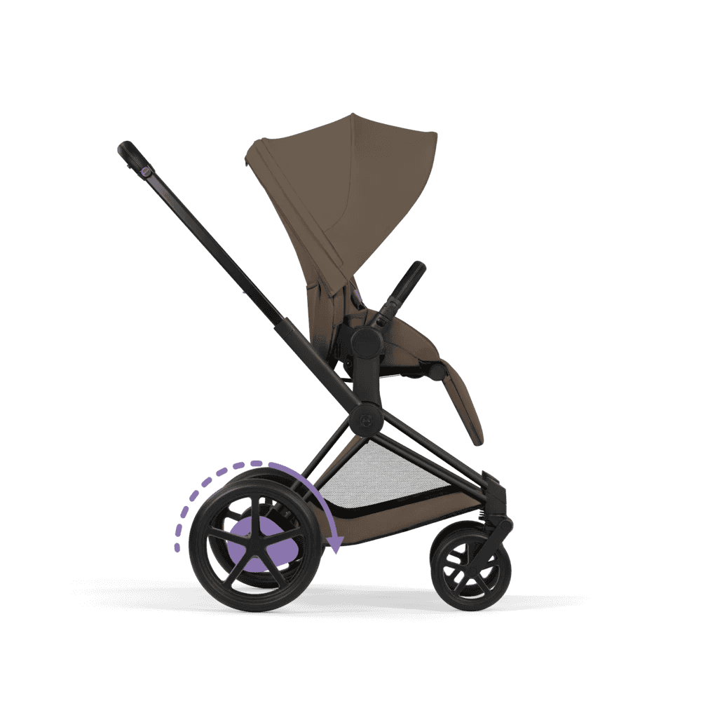 Cybex Platinum® Otroški voziček s zložljivo košaro 2v1 e-Priam™ Comfort Coconut Brown | Matt Black Cybex Platinum