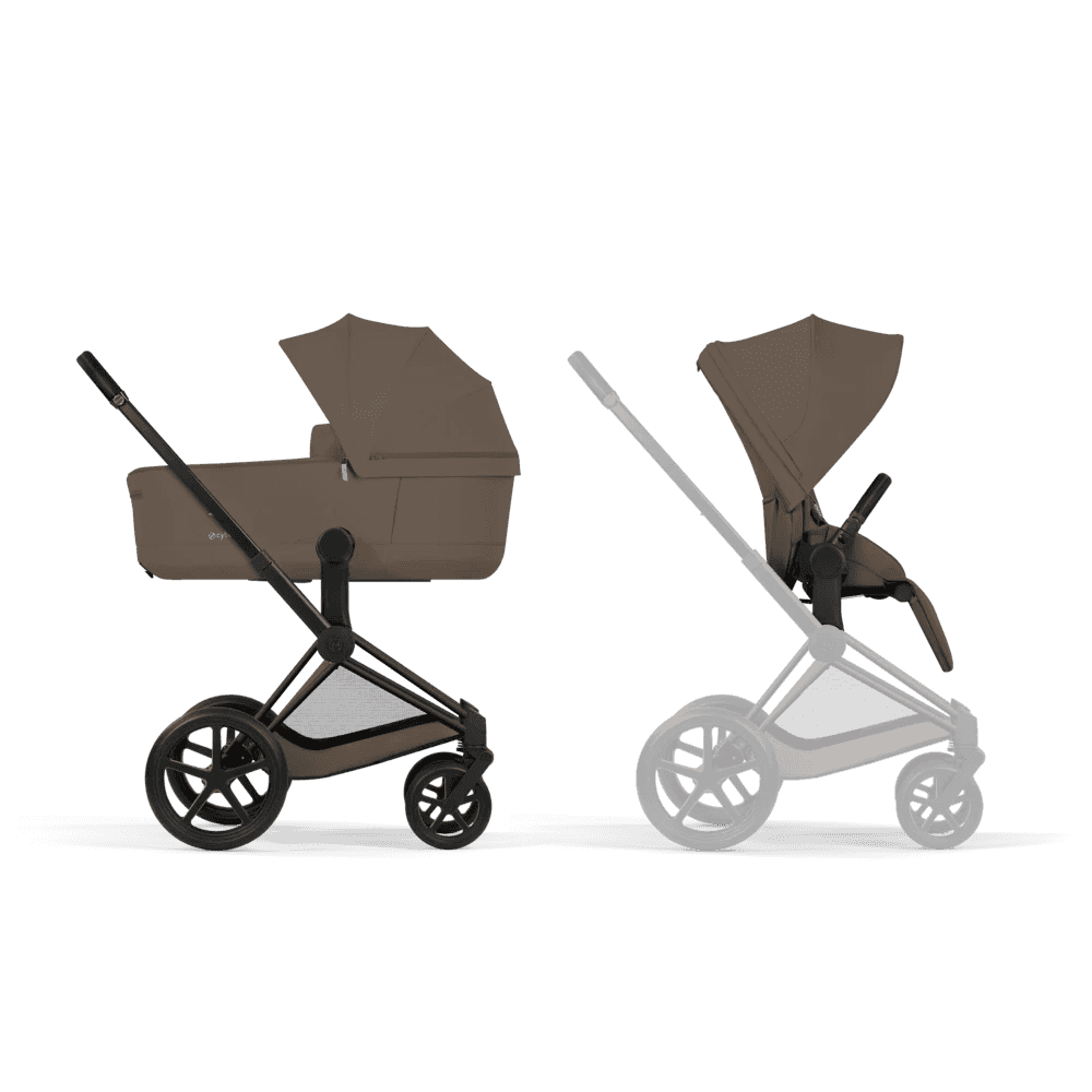 Cybex Platinum® Otroški voziček s zložljivo košaro 2v1 Priam™ Comfort Coconut Brown | Matt Black Cybex Platinum