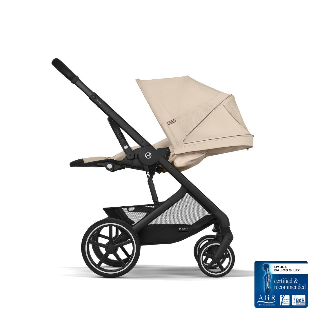 Cybex® Paket 3v1 Otroški voziček Balios S Lux + Avtosedež Cloud G Almond Beige Cybex