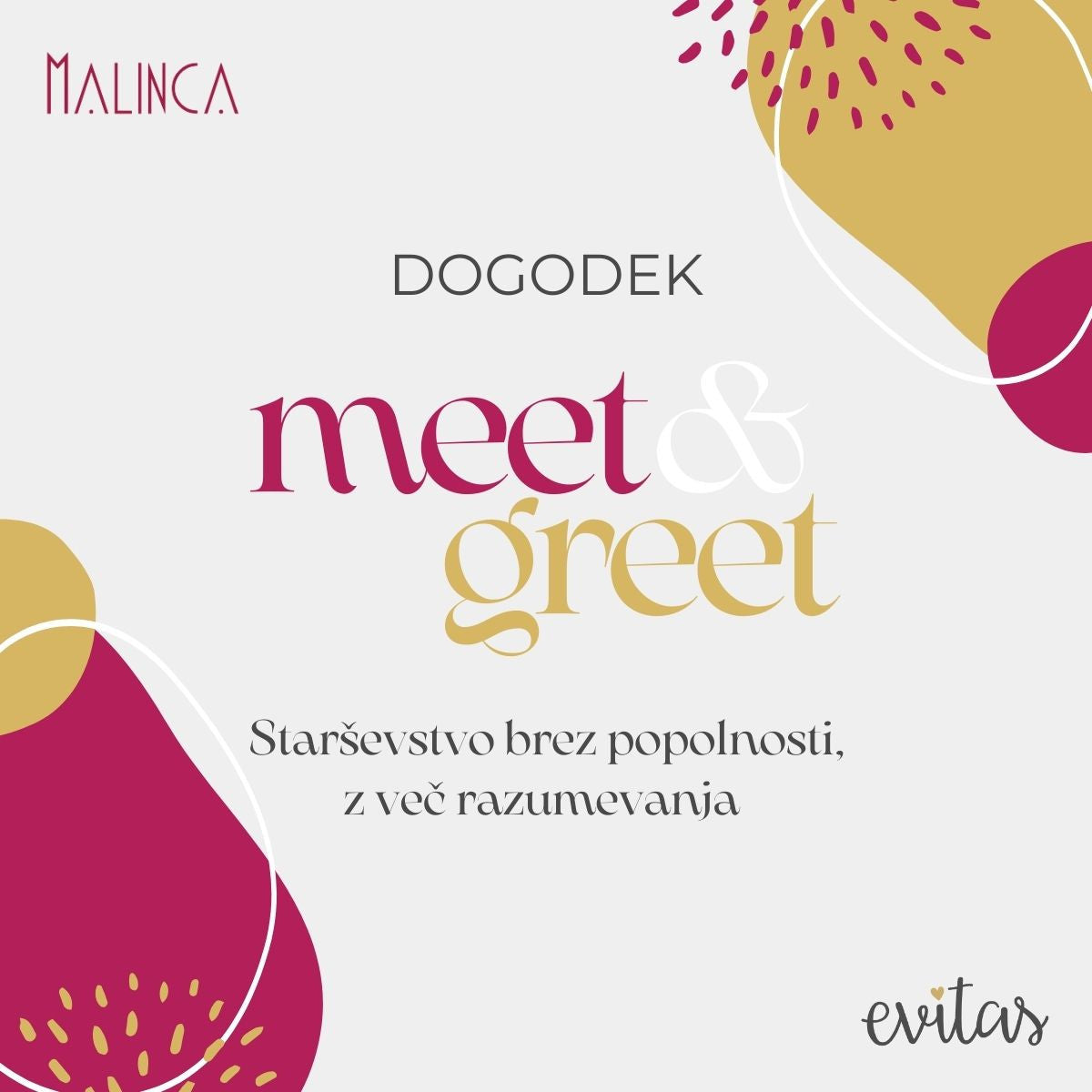 Vstopnica za dogodek 2026 - Starševstvo brez popolnosti, z več razumevanja Evitas