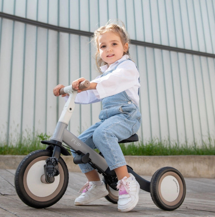 KikkaBoo® Otroški tricikel 5in1 Flip + GRATIS čelada Grey KikkaBoo