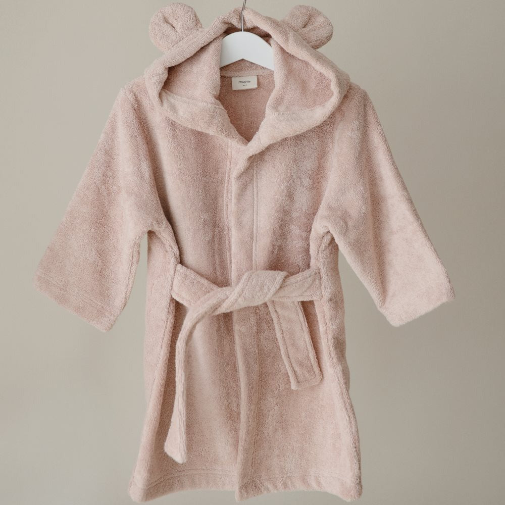 Mushie® Otroški kopalni plašček Bear Blush Mushie