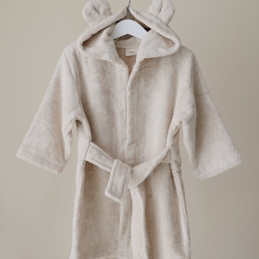 Mushie® Otroški kopalni plašček Bear Fog Mushie