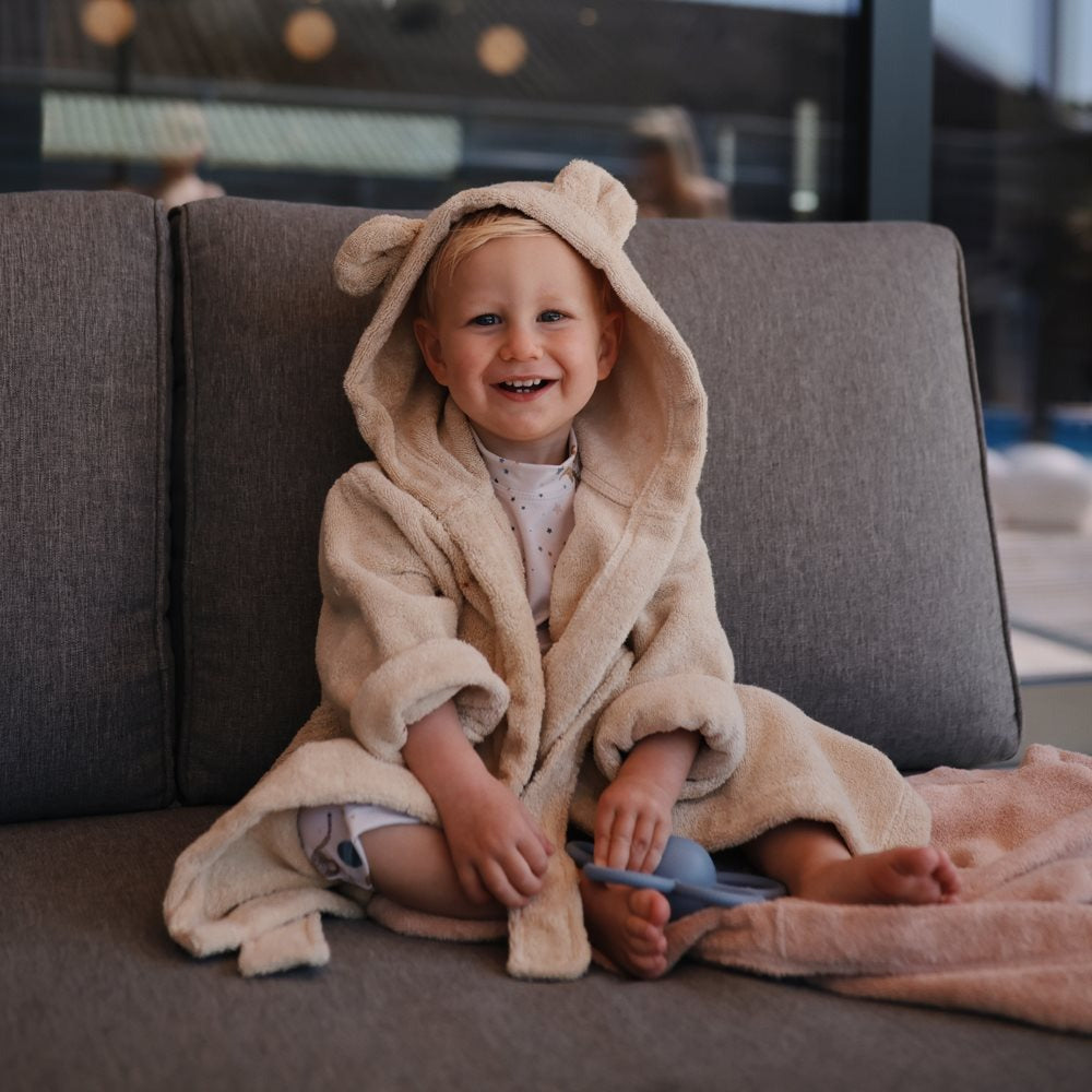 Mushie® Otroški kopalni plašček Bear Fog Mushie