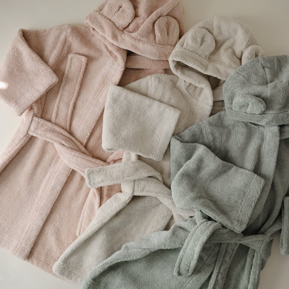 Mushie® Otroški kopalni plašček Bear Blush Mushie