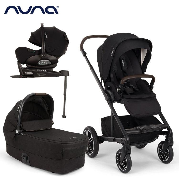 Nuna® Otroški voziček 4v1 Mixx™ Next + Arra™ Flex Caviar + Isofix baza Next Nuna