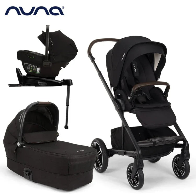 Nuna® Otroški voziček 4v1 Mixx™ Next + Pipa™ Next Caviar + Isofix baza Next Nuna