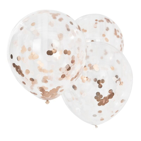 Ginger Ray® Giant Rose Gold And Blush Large Confetti Balloons