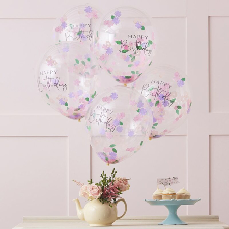 Ballons à confettis Baby Shower - 5 pcs de Ginger Ray