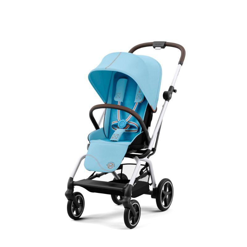 CYBEX Eezy S Twist 2 Stroller, 360 Rotating Seat, Parent Facing or Forward  Facing, One-Hand Recline, Compact Fold, Lightweight Travel Stroller,  Stroller for Infants 6 Months+, River Blue 