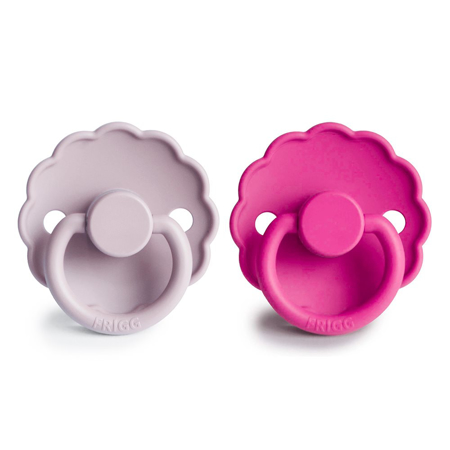 Picture of Frigg® Daisy Pacifiers Silicone Soft Lilac/Fuchsia