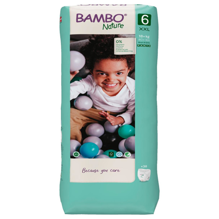 Bambo Nature® Diaper pants XL Size 6 (18+ kg) 38pcs.