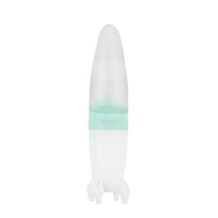 Picture of KikkaBoo® Silicone squeeze feeding bottle with spoon 90ml Rocket Mint