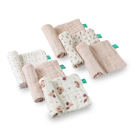 Picture of Koala Babycare® Baby Muslin Cloth Set 30x30 Pink 6 pcs