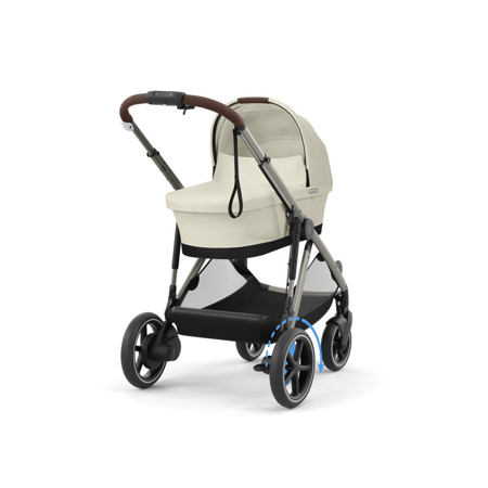 Cybex® Baby Stroller e-Gazelle™ S Seashell Beige (Taupe Frame)
