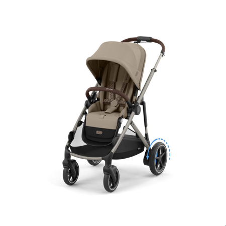 Picture of Cybex® Baby Stroller e-Gazelle™ S Almond Beige (Taupe Frame)
